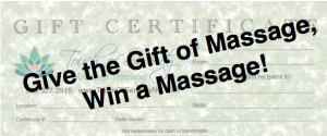 Give a Massage Win a Massage